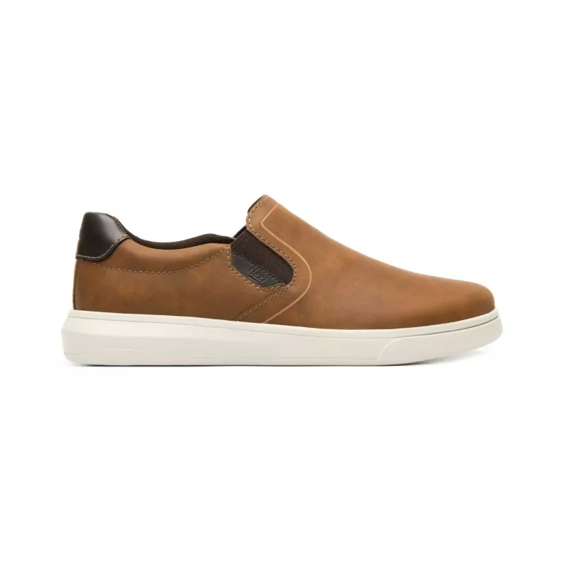 Slip On Casual Flexi para Hombre con Suela Extra Ligera Estilo 415305 Café